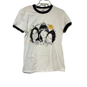 Anvil The Staves Women's Shirt Short Sleeve White Black Size S